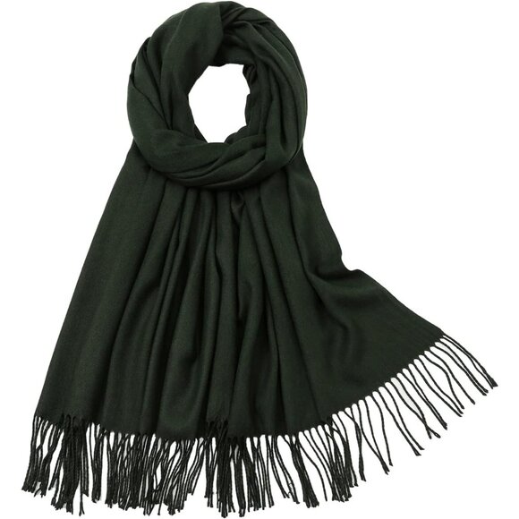 ⚡Women Army Green Pashmina Shawl Evening Dress Bridesmaid Winter Warm Long Scarf - Picture 5 of 8